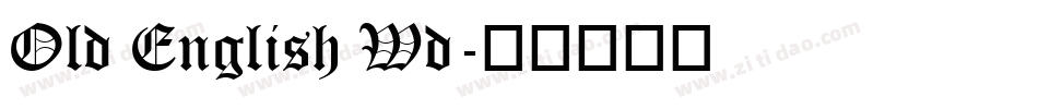 Old English Wd字体转换